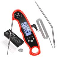 🔥 amir digital meat thermometer: dual probe, oven safe, instant read with alarm, lcd backlight - ideal for cooking, bbq, oven, smoker grill logo