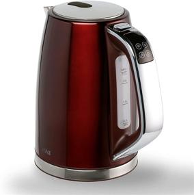 img 4 attached to 🔥 High Capacity Max Stainless Steel Electric Kettle with Temperature Control, LED Light, Auto Shut-Off, and Keep Warm Feature, BPA-Free Cordless Hot Water Boiler for Tea, 1.7 L Capacity, 1500W Fast Boiling Speed