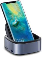 baseus 8-in-1 samsung dex docking station, usb c to 4k hdmi adapter with dex station, desktop experience for samsung galaxy s20/s10/s9/s8, note 10/9 logo