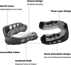 img 2 attached to 🤼 2 Pack Youth Mouth Guard with Case - Football, Basketball, Lacrosse, Hockey, MMA, Boxing Mouthguard - Sports Mouth Guard for Maximum Protection