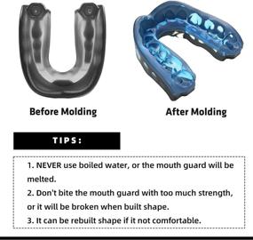 img 1 attached to 🤼 2 Pack Youth Mouth Guard with Case - Football, Basketball, Lacrosse, Hockey, MMA, Boxing Mouthguard - Sports Mouth Guard for Maximum Protection