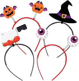 img 4 attached to 8PCS Halloween Head Boppers Headbands