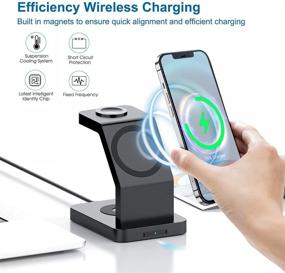 img 2 attached to 🔌 Catalpa U 3 in 1 Wireless Charging Station: Fast Magsafe 20W Charger for iPhone 12/12 Pro Max/Mini/AirPods Pro/AirPods 2 iwatch Series