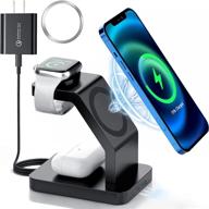 🔌 catalpa u 3 in 1 wireless charging station: fast magsafe 20w charger for iphone 12/12 pro max/mini/airpods pro/airpods 2 iwatch series logo