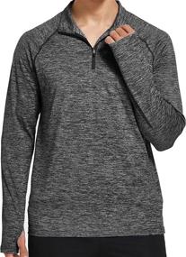 img 1 attached to 👕 OGEENIER Men's Quarter Zip Pullover with Pockets, Long Sleeve Performance Shirts for Fishing, Golf, Workout, and Running