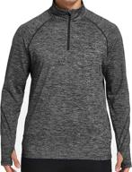 👕 ogeenier men's quarter zip pullover with pockets, long sleeve performance shirts for fishing, golf, workout, and running logo