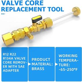 img 1 attached to 🔧 ERGAOBOY AC R410A Valve Core Removal and Installation Tool | Dual SAE 1/4" and 5/16" Port Sizes | Air Conditioner Repair Tool for R22 R32 R134A HVAC System