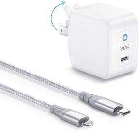 img 4 attached to 🔌 ESR 20W Mini PD Fast Charger with MFi-Certified 1 m Lightning Cable for iPhone 13/13 Pro/13 mini/13 Pro Max/12/12 Pro/12 mini/12 Pro Max, USB Type-C Power Delivery Compatible