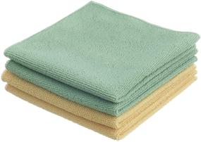 img 3 attached to Superio Ultra Microfiber Cleaning Cloths - 12 Inch Towels (4 Pack) - Yellow / Green Micro Fiber - Ideal for Auto, Home, Office, Kitchen, Dish Washing, Dusting, Glass Sparkling - Scratch-Free