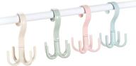 👜 akenhety rotating scarf purse organizer: the ultimate 4 pack plastic closet handbag hanger for belts, ties, bags, scarves, and more! логотип