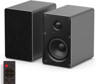 💻 keiid pc computer speaker system - bluetooth stereo with aluminum housing, bookshelf audio for home, studio monitor with optical aux input - turntable/cd player/pc/laptop/tv compatible logo