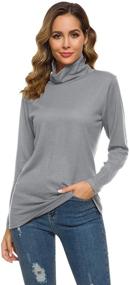 img 4 attached to 🧥 Ladies' Cozy and Chic LOMON Thermal Turtleneck Sweater for a Slim and Stylish Look