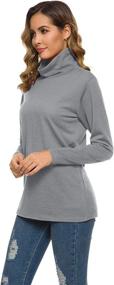 img 2 attached to 🧥 Ladies' Cozy and Chic LOMON Thermal Turtleneck Sweater for a Slim and Stylish Look