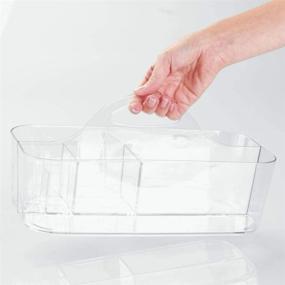 img 2 attached to 📦 mDesign Plastic Portable Craft Storage Organizer Caddy Tote 4-Pack - Clear