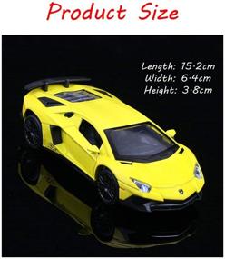 img 2 attached to 🏎️ Luxury Collectible: Lamborghini Vehicle Die Cast with Lights - A Must-Have for Car Enthusiasts!