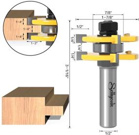 img 1 attached to 🔧 SellyOak Shank Tongue and Groove Router Bit