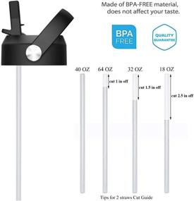 img 3 attached to 🥤 Усиливайте свой опыт гидратации с широкой крышкой с трубочкой SDAMOH для спортивных водных бутылок Hydro Flask - в комплекте со стручками и щеткой.