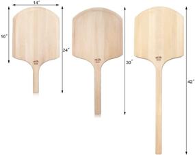 img 1 attached to 🍕 Restaurant-Grade Wooden Pizza Peel: New Star Foodservice 50295 with 10" Handle, 16"L x 14"W Plate, 24" Overall Length