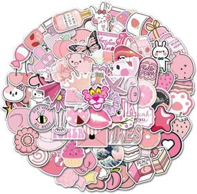 img 3 attached to 100 Pink VSCO Stickers - Cute Aesthetic Laptop Vinyl, Water Bottle, Waterproof Stickers for Girls, Teenagers - Christmas Girly Gift Pack (TZ2020)