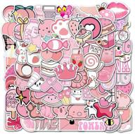 100 pink vsco stickers - cute aesthetic laptop vinyl, water bottle, waterproof stickers for girls, teenagers - christmas girly gift pack (tz2020) logo