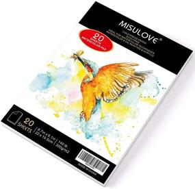 img 3 attached to 🎨 MISULOVE Watercolor Paper Pad 6.1X8.7", Cold-Pressed Acid-Free Paper, Ideal for Watercolor Painting, Wet Media, and Sketching, Textured Artist Paper for Kids and Adults, 20 White Sheets (140lb/300gsm)