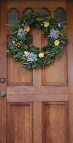 img 1 attached to 🌼 The Wreath Depot Aftonshire Silk Spring Front Door Wreath 24 Inch - Stunning Handcrafted Design, Includes White Storage Gift Box