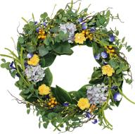 🌼 the wreath depot aftonshire silk spring front door wreath 24 inch - stunning handcrafted design, includes white storage gift box логотип