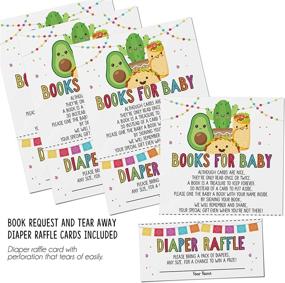 img 1 attached to 🌮 Приглашения на вечеринку "Fiesta Taco Bout A Baby": включает запрос книги, карту розыгрыша подгузников, 20 заполненных приглашений и конверты.