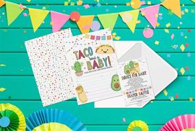 img 3 attached to 🌮 Fiesta Taco Bout A Baby Shower Invitations: Includes Book Request, Diaper Raffle Card, 20 Fill-in Invites & Envelopes