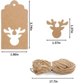 img 3 attached to 🎁 180PCS CCINEE Christmas Craft Paper Tags with Twine String – Perfect for DIY Crafts and Gift Wrapping during Xmas