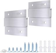 ⚙️ easy and secure french cleat picture hanger - 2 inch aluminum z hanger for lightweight items - complete interlocking wall mounting bracket kit for mirrors, frames, and more (2"-2pairs) logo