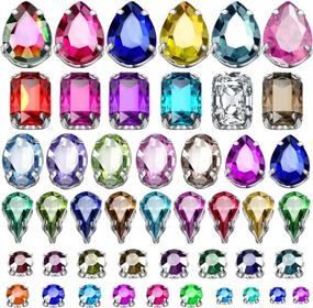 img 2 attached to 💎 Sparkling Crystals Rhinestones: Acrylic Diamond Flatback Sewing Delights