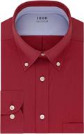 men's izod dress stretch blueberry sleeve clothing: stylish shirts for superior comfort logo
