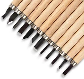 img 4 attached to 🔪 HKIDEE Wood Carving Knife Set: 12pcs SK5 Tools for DIY Woodworking - Perfect for Beginners & Carpenter Experts