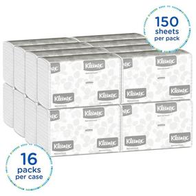 img 3 attached to 🧻 Kleenex Multifold Paper Towels (01890) - 16 Packs of White Paper Towels, 150 Tri Fold Towels per Pack, 2,400 Total Towels per Case