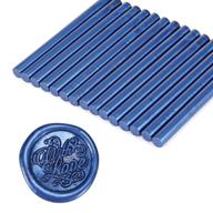 🔵 yoption 15 pieces glue gun sealing wax sticks - blue for wax seal stamp, ideal for wedding invitations, cards, envelopes logo