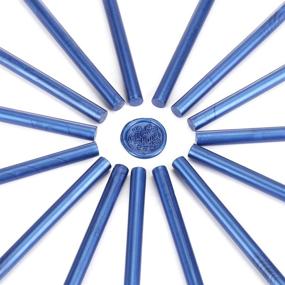 img 3 attached to 🔵 Yoption 15 Pieces Glue Gun Sealing Wax Sticks - Blue for Wax Seal Stamp, Ideal for Wedding Invitations, Cards, Envelopes