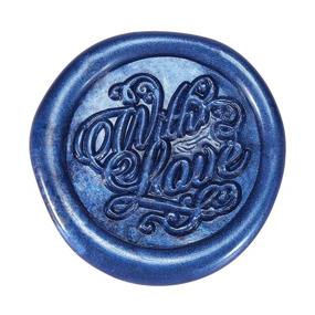 img 2 attached to 🔵 Yoption 15 Pieces Glue Gun Sealing Wax Sticks - Blue for Wax Seal Stamp, Ideal for Wedding Invitations, Cards, Envelopes