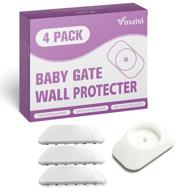 🚪 vmaisi baby gate wall cup protector: enhancing stability and preventing wall damage - perfect for doorways, door frames, and baseboards - suitable for dog & pet gates (white) logo