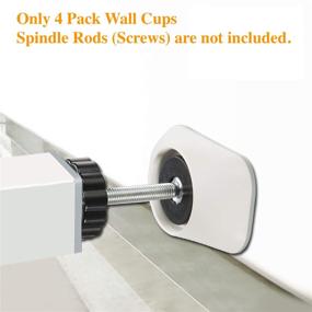 img 2 attached to 🚪 Vmaisi Baby Gate Wall Cup Protector: Enhancing Stability and Preventing Wall Damage - Perfect for Doorways, Door Frames, and Baseboards - Suitable for Dog & Pet Gates (White)