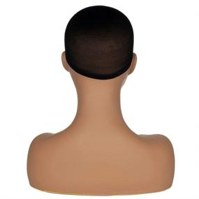 img 1 attached to 👤 PVC Mannequin Head Model - Realistic Bust for Wig, Hat, Sunglasses & Jewelry Display