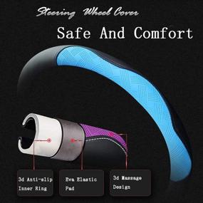 img 2 attached to D Type Steering Wheel Cover Interior Accessories for Steering Wheels & Accessories