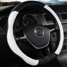 img 4 attached to D Type Steering Wheel Cover Interior Accessories for Steering Wheels & Accessories
