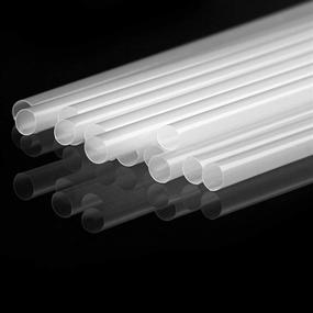 img 1 attached to TIENO Clear Disposable Drinking Straws: 100 Flex Plastic Soda Smoothies Straws, Individually Packed