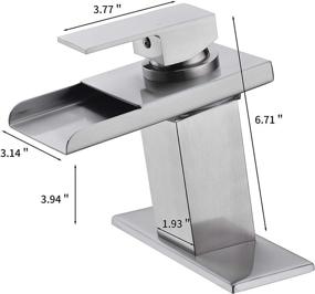 img 1 attached to Mekoly Bathroom Waterfall Spout: Brushed Commercial Elegance for a Serene Bath Experience