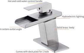 img 3 attached to Mekoly Bathroom Waterfall Spout: Brushed Commercial Elegance for a Serene Bath Experience