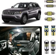 🚙 autogine 15 piece white led lights kit for jeep grand cherokee 2011-2020, super bright 6000k interior bulbs pack with install tool logo