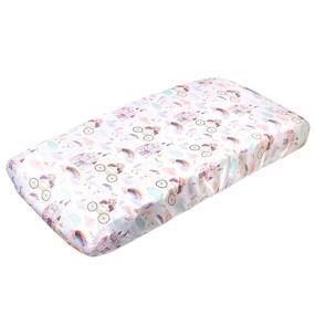 img 3 attached to Enchanted Premium Knit Diaper Changing Pad Cover by Copper Pearl: Luxurious Comfort for Your Baby's Changing Experience