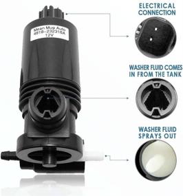 img 3 attached to 🚗 Mean Mug Auto Windshield Washer Pump - Compatible with Chrysler, Dodge, Jeep - Replaces OEM #: 5093412AA, 19180273