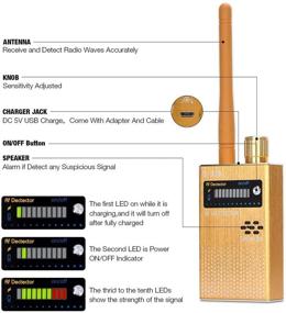 img 2 attached to 🔎 COVVY Антишпионский детектор Баг-детектор | Беспроводной детектор радиочастотных сигналов | GPS радарный радиосканер | GSM трекер сигнала | Сигнализация устройства для прослушивания скрытой камеры